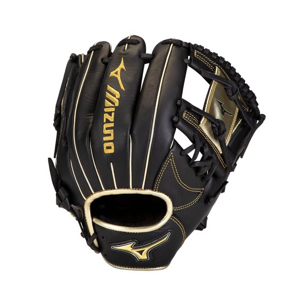 Mizuno Men's MVP Prime SE Infield Baseball Glove 11.5" Black/Gold (312815-KHB)